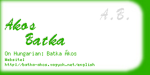 akos batka business card